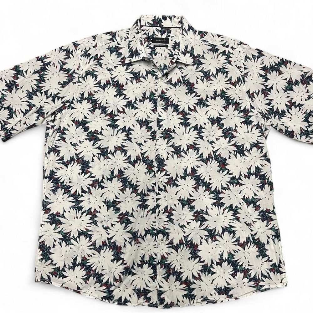 Bugatchi Mens XXL Short Sleeve Button Down Shirt Abstract Pattern Classic Fit - Picture 2 of 8